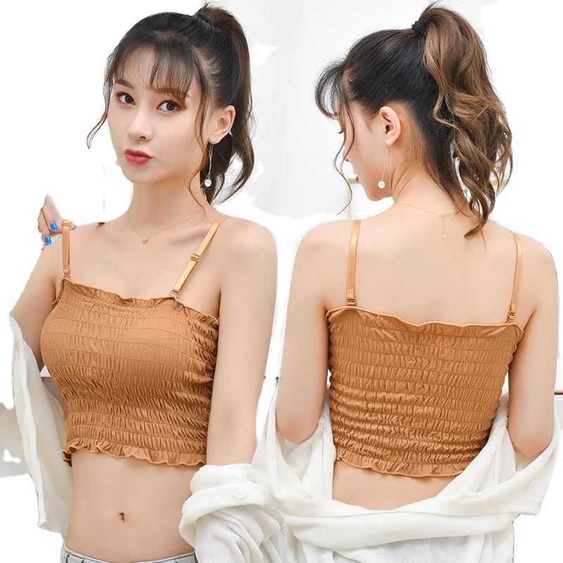 Bottoming wrapped chest tube top Camisole Female Tops Bra